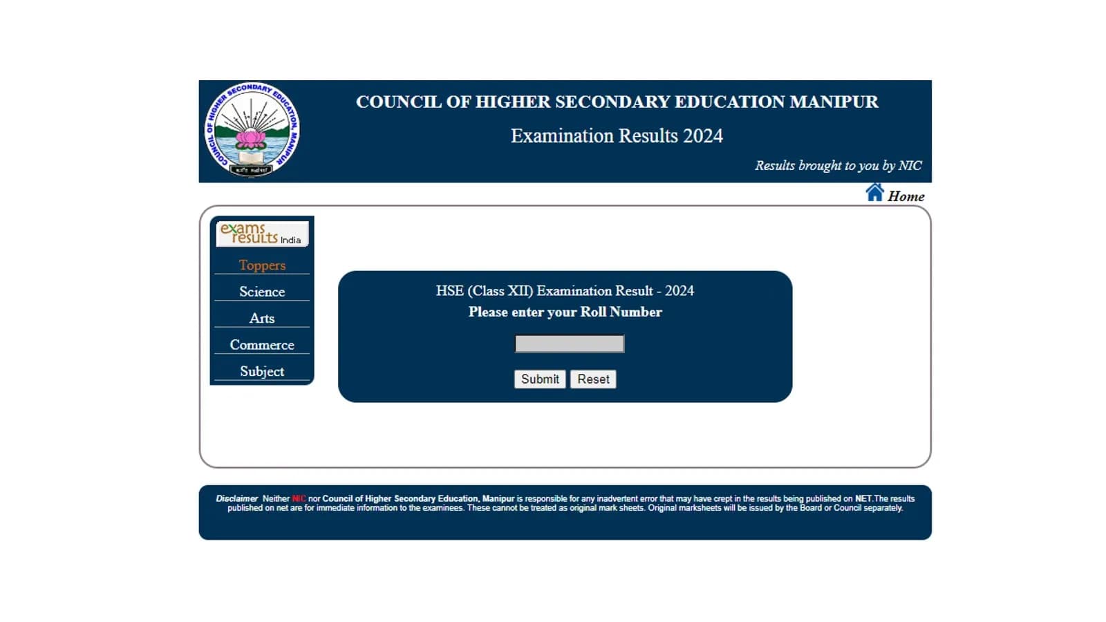 COHSEM Manipur Board 12th Result: How to check score at cohsem.nic.in