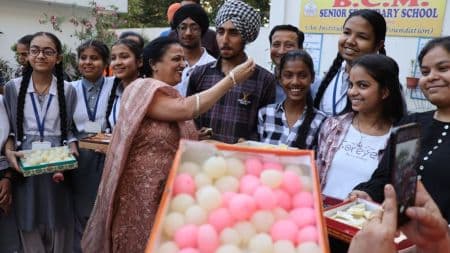 PSEB Class 8th, 12th Results 2024: Dhol beats, pedas go around as students celebrate their success