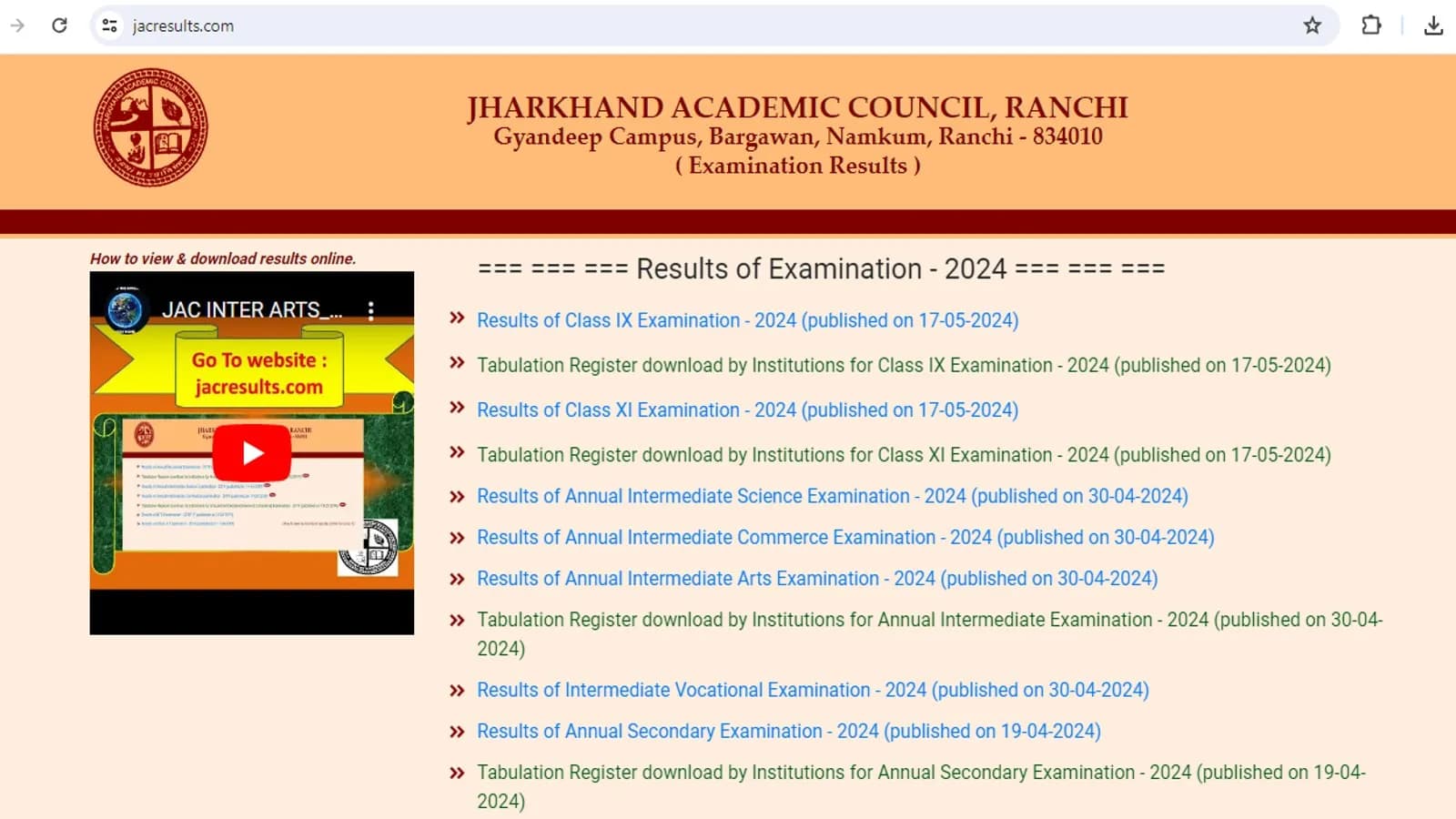 JAC Jharkhand board class 9, 11 results out at jacresults.com
