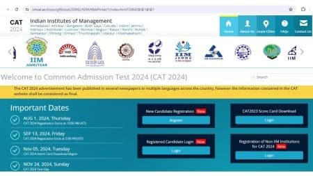 CAT 2024: Official website link active at iimcat.ac.in