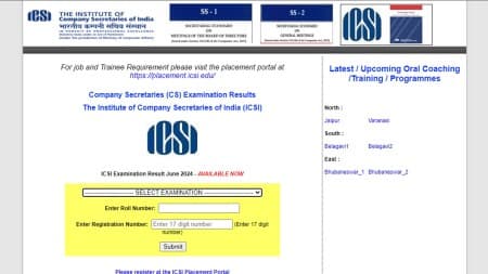 ICSI CS Executive, Professional Programme Result June 2024 Out: Websites to check