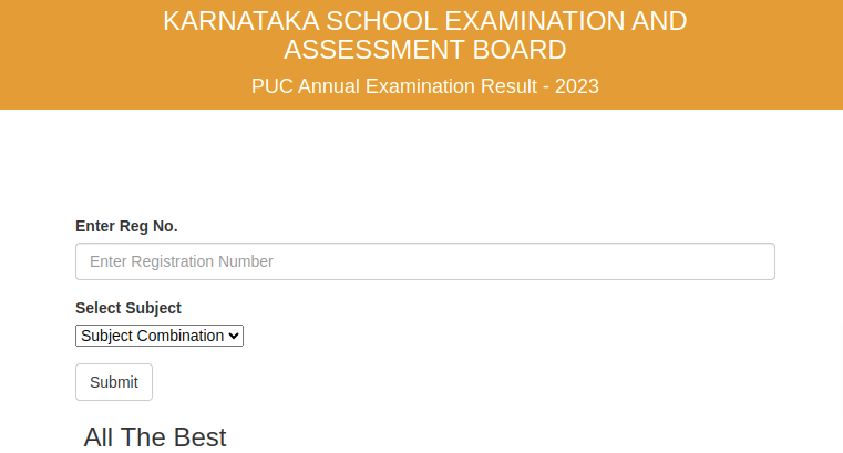 Karnataka 1st PUC Result 2025 Link