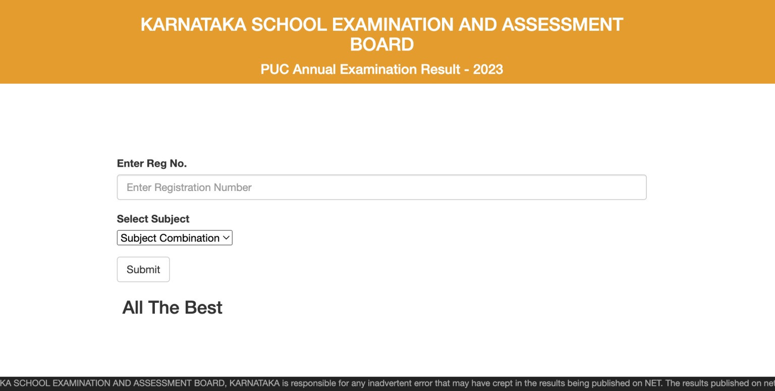 Karnataka Board PUC II Result 2024 Direct Link 