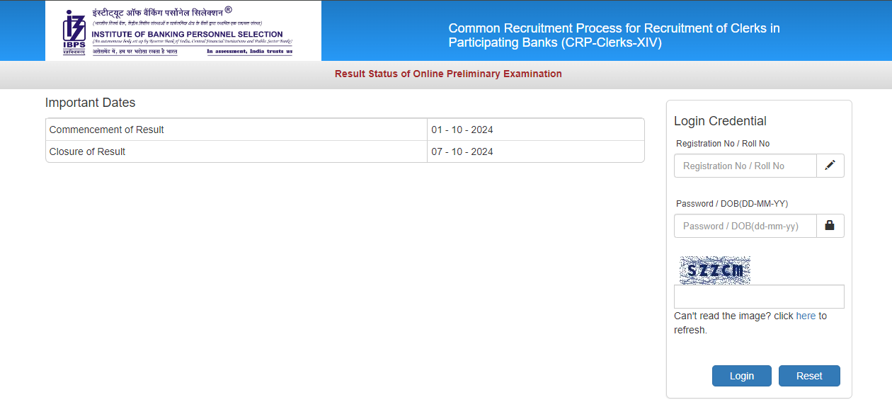 IBPS Clerk Prelims Result 2024 - Direct Link