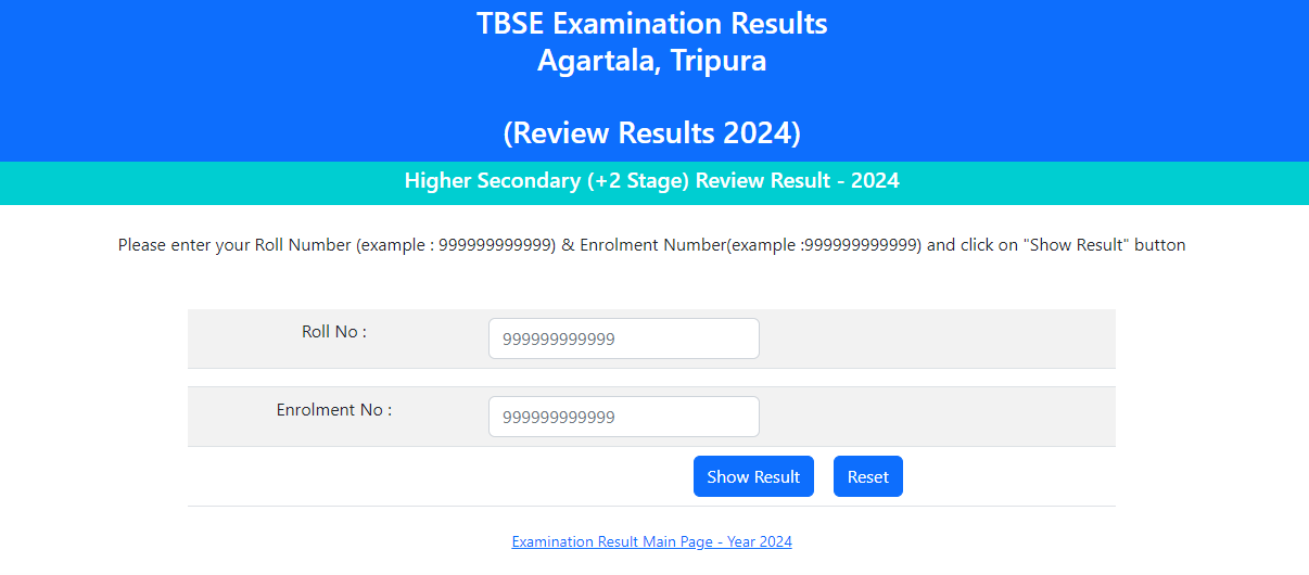 TBSE 12th Review Result 2024 Link