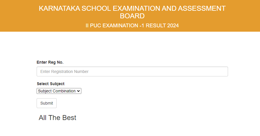 Karnataka Board PUC II Result 2025 Direct Link  