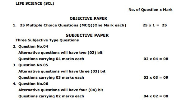 Odisha 10th Life Science Exam Pattern