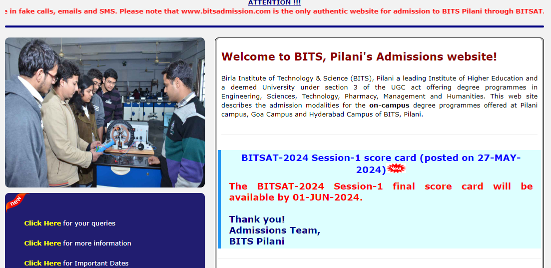 BITSAT Session 1 Result Date 2024 Released; Check when and where to